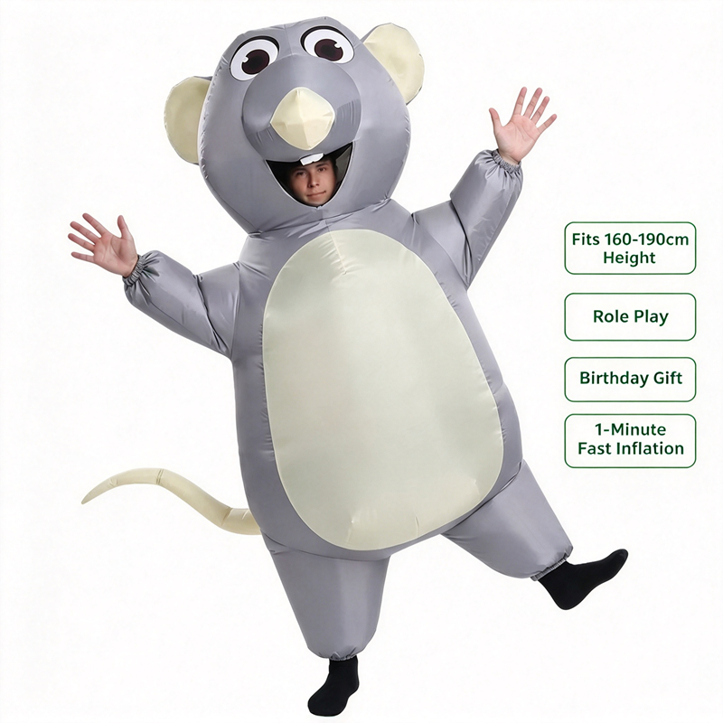 Halloween Costume Kids - Надувной костюм мыши серого цвета для