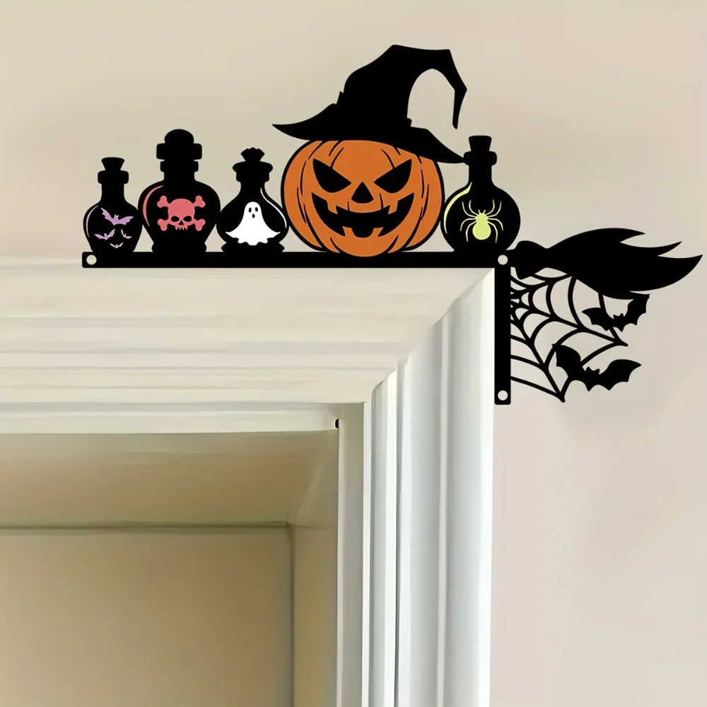 Spider Web Halloween Decoration - CIFBUY Хэллоуин, металлический декор для дверного