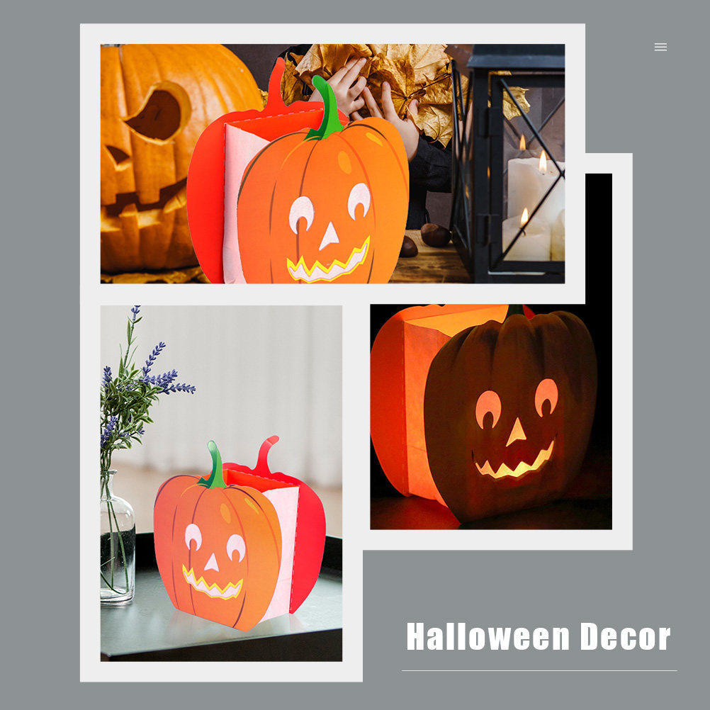 Pumpkin Lantern Halloween - 12 шт. декоративных бумажных фонариков в