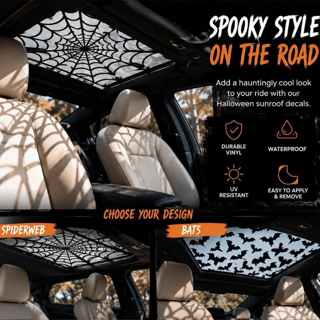 Наклейки на люк автомобиля в с – обзор и цена Spider Web Halloween Decoration