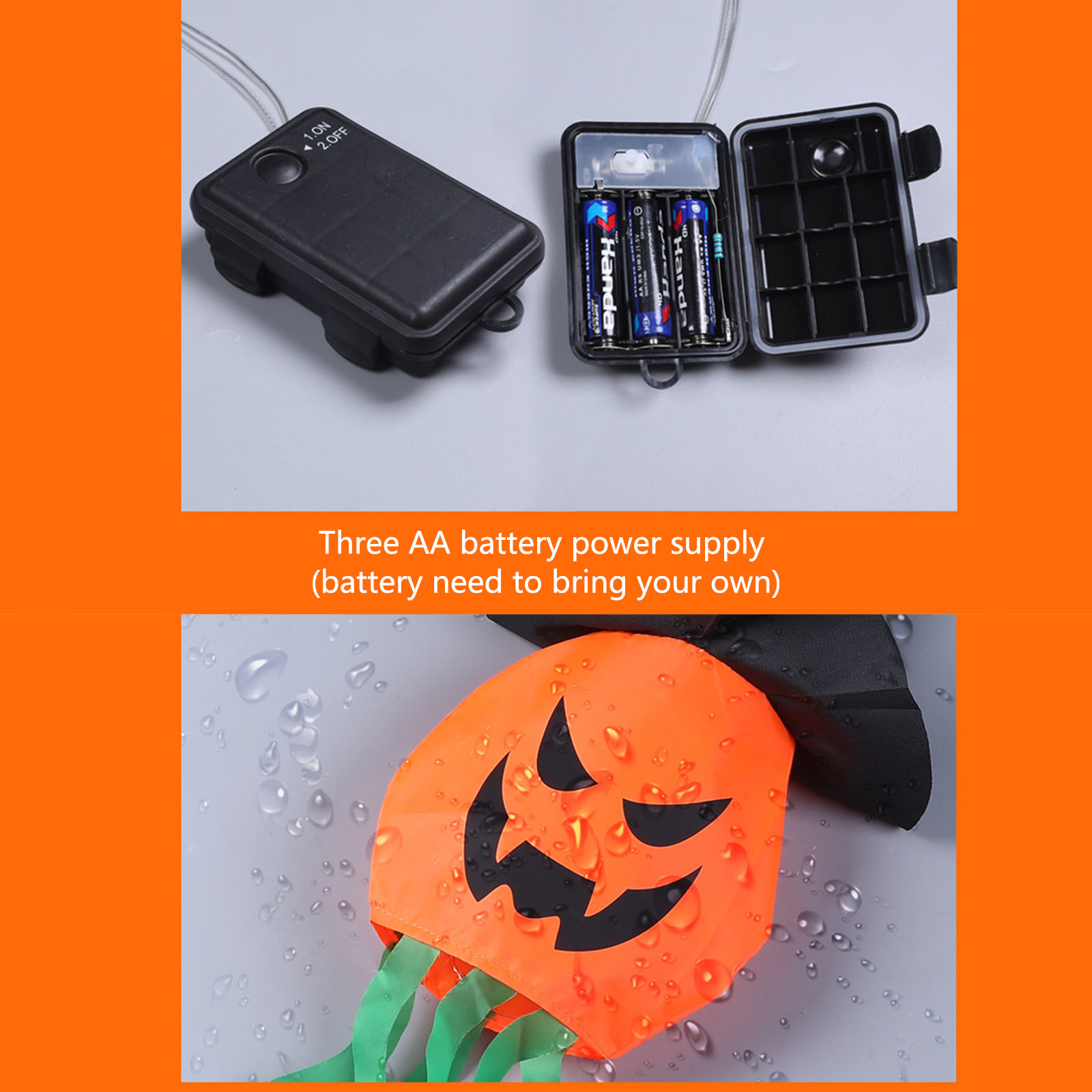 Декоративные огни на Хэллоуин: – обзор и цена Halloween Led String Lights Orange