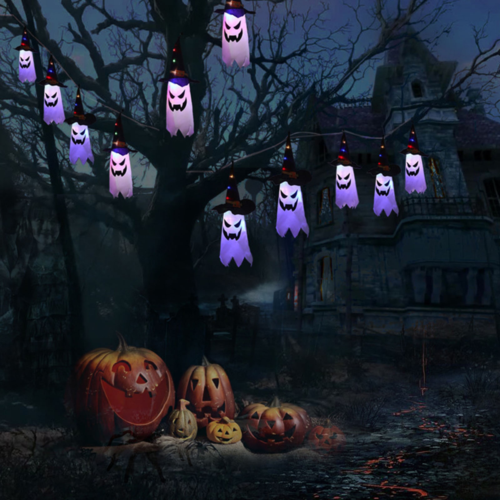Декоративные огни на Хэллоуин: – обзор и цена Halloween Led String Lights Orange