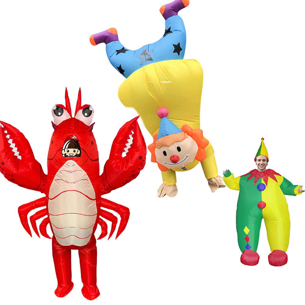 Надувной костюм клоуна для взр – обзор и цена Halloween Costume Adult