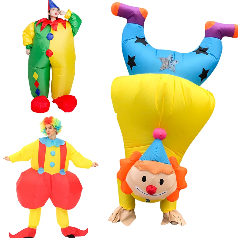 Надувной костюм клоуна для взр – обзор и цена Halloween Costume Adult