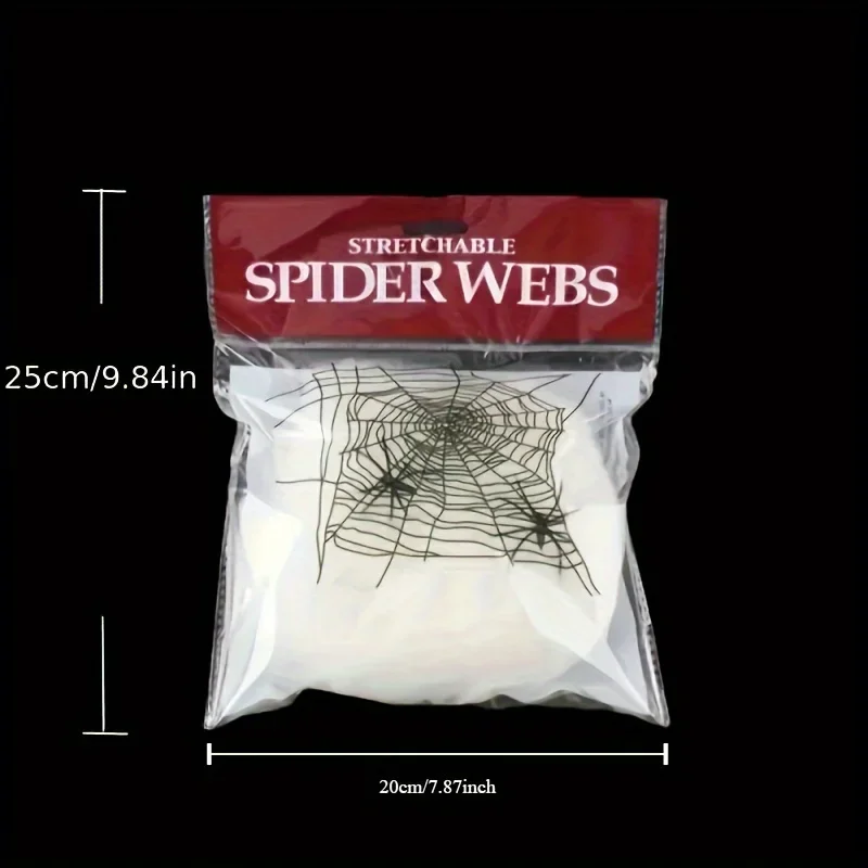 Эластичные паутины с двумя пау – обзор и цена Spider Web Halloween Decoration