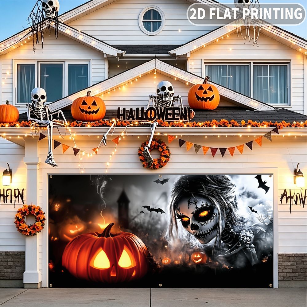 1 шт. плоский баннер для вечер – обзор и цена Halloween Skeleton Decoration