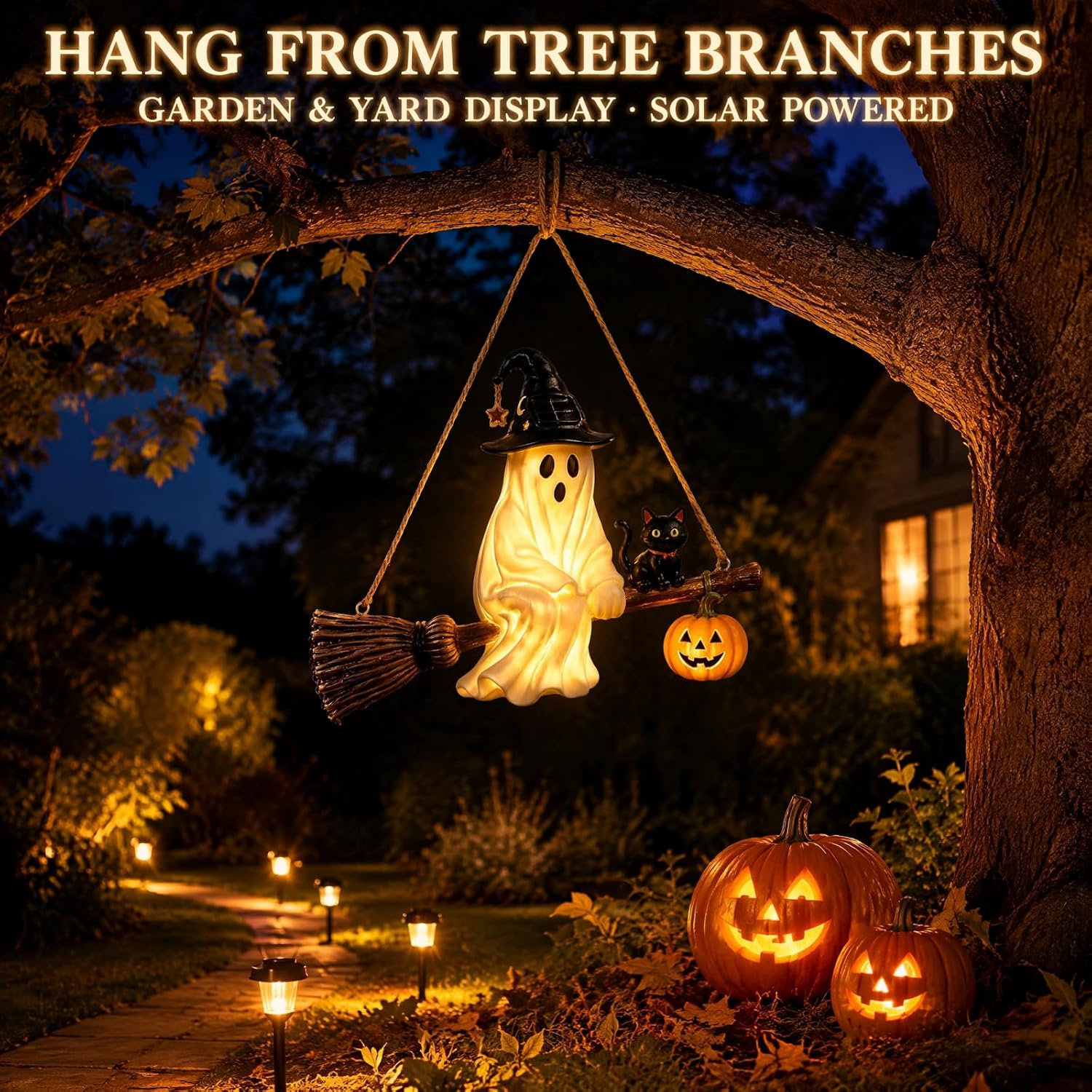 Солнечная люстра-призрак для Х – обзор и цена Pumpkin Lantern Halloween