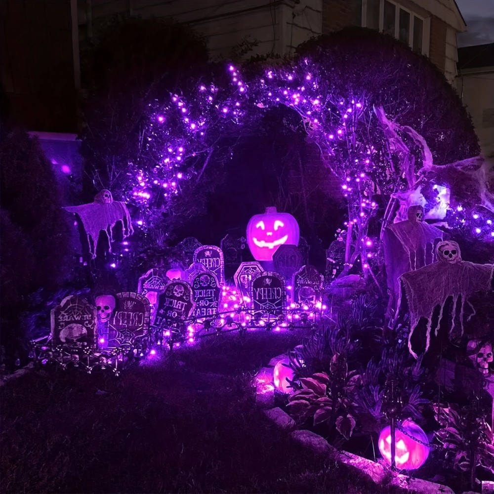 1/2PC12M100LED Солнечная свето – обзор и цена Halloween Led String Lights Orange