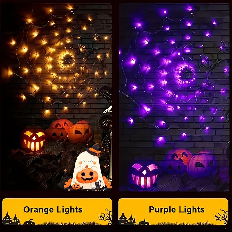 Светодиодная гирлянда в виде п – обзор и цена Halloween Led String Lights Orange