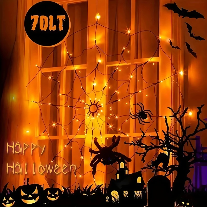 Светодиодная гирлянда в виде п – обзор и цена Halloween Led String Lights Orange