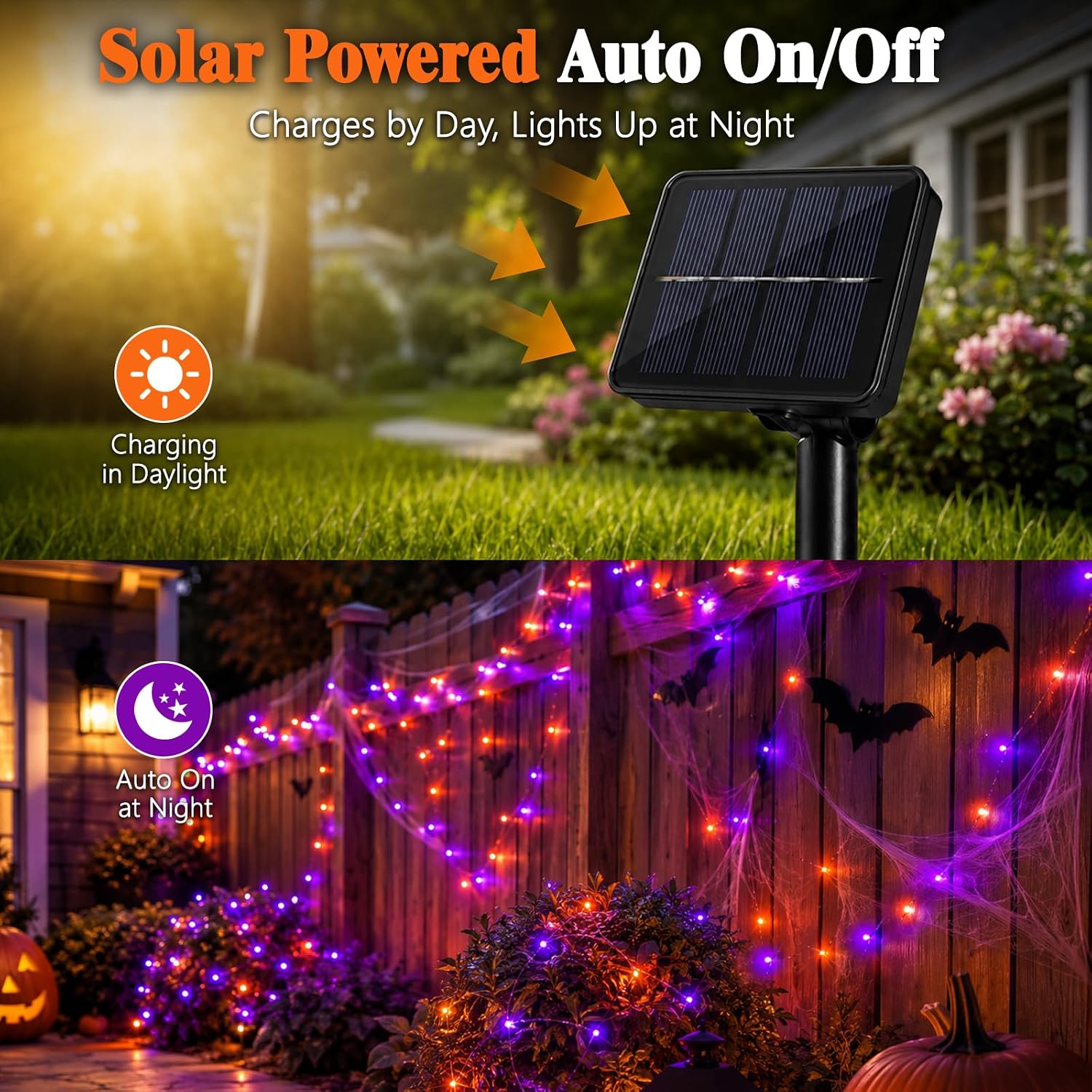 Солнечные гирлянды на медной п – обзор и цена Halloween Led String Lights Orange