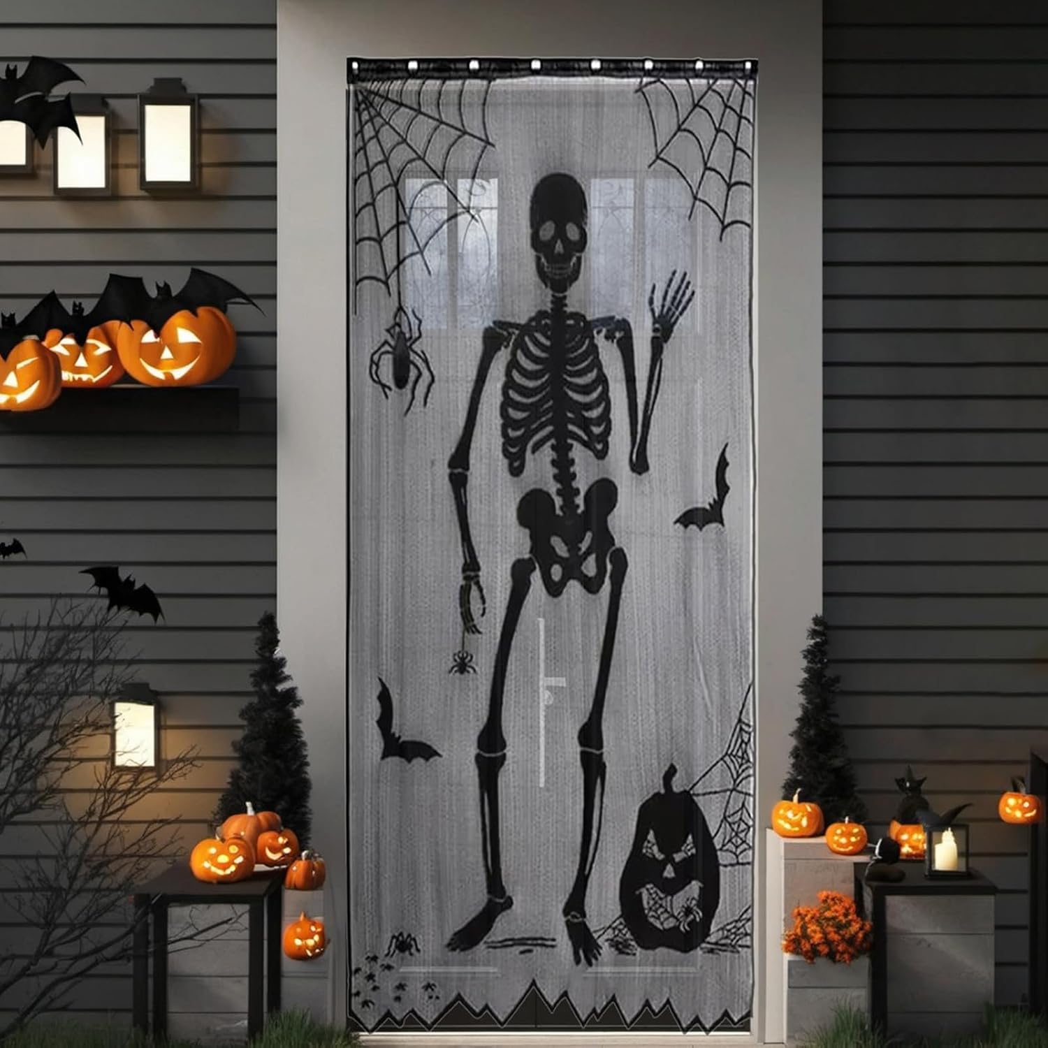 Хэллоуинская кружевная дверная – обзор и цена Halloween Skeleton Decoration