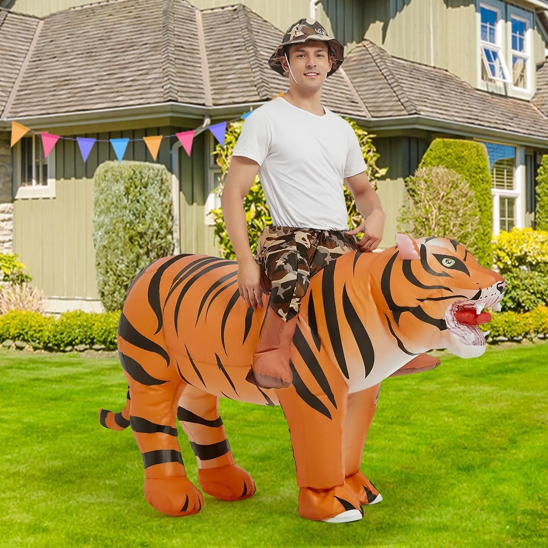 Надувной костюм тигра для взро – обзор и цена Halloween Costume Adult