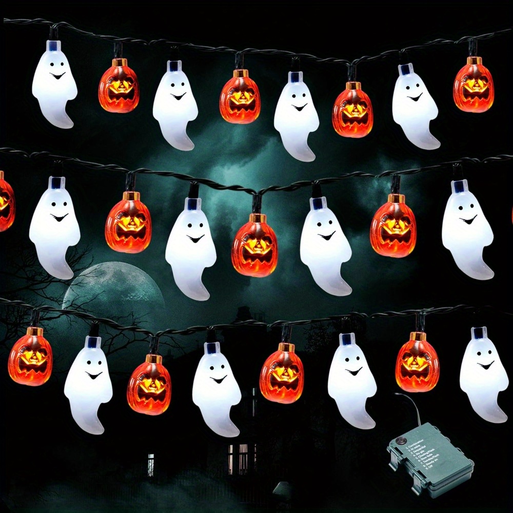 Светодиодная гирлянда на батар – обзор и цена Halloween Led String Lights Orange