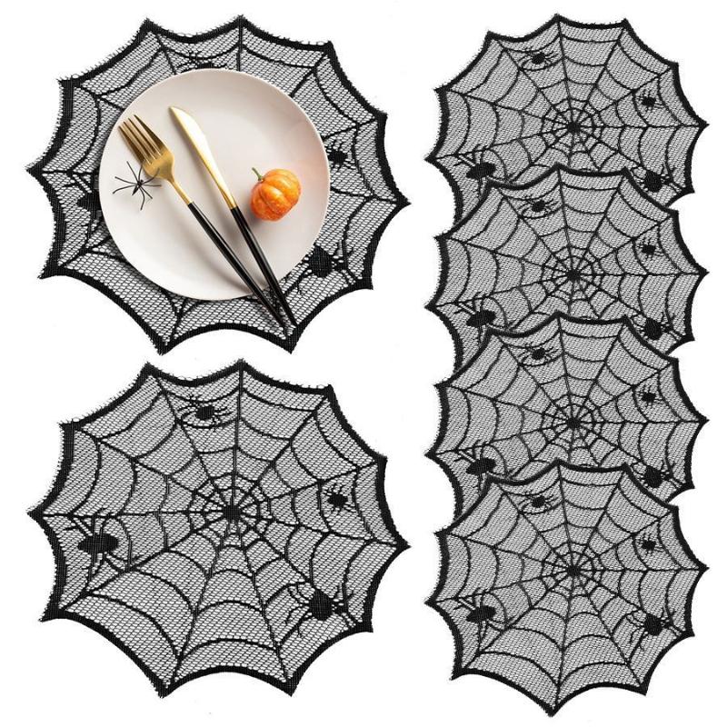 2/4 шт. Скатерть с черным круж – обзор и цена Spider Web Halloween Decoration