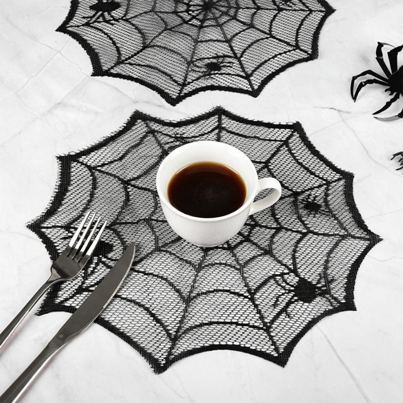 2/4 шт. Скатерть с черным круж – обзор и цена Spider Web Halloween Decoration