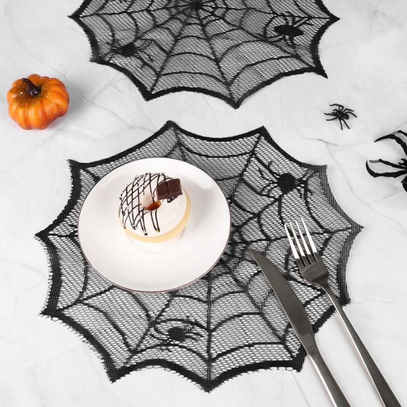 2/4 шт. Скатерть с черным круж – обзор и цена Spider Web Halloween Decoration
