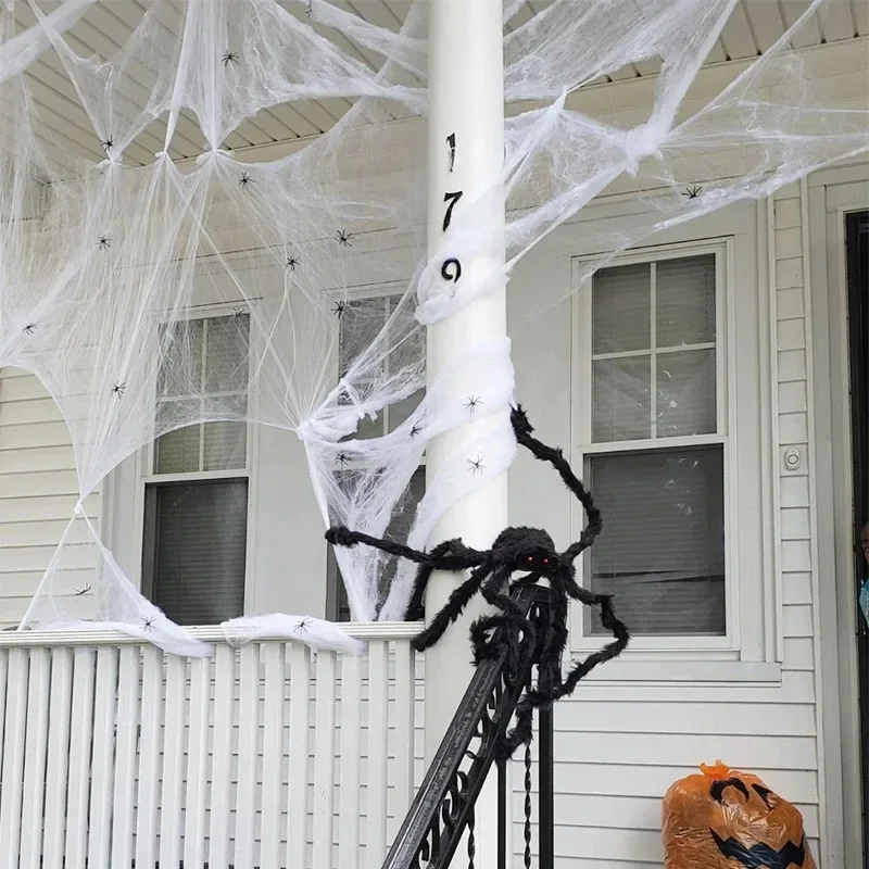 1-2 шт. Хэллоуинская имитация  – обзор и цена Spider Web Halloween Decoration